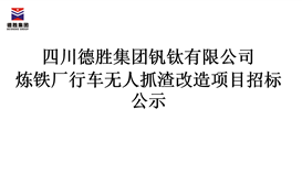 德勝集團(tuán)煉鐵廠行車無人抓渣改造項目招標(biāo)