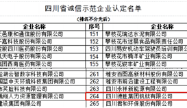 德勝釩鈦上榜2023四川省誠信示范企業(yè)